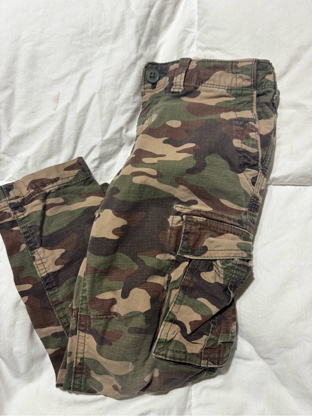 Gap kids Camo Cargo Pants - Green Brown Woodland Print